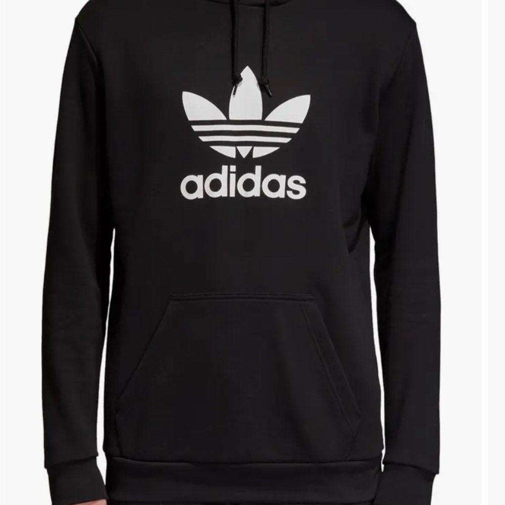 Adidas Men's Black Trefoil Hoodie